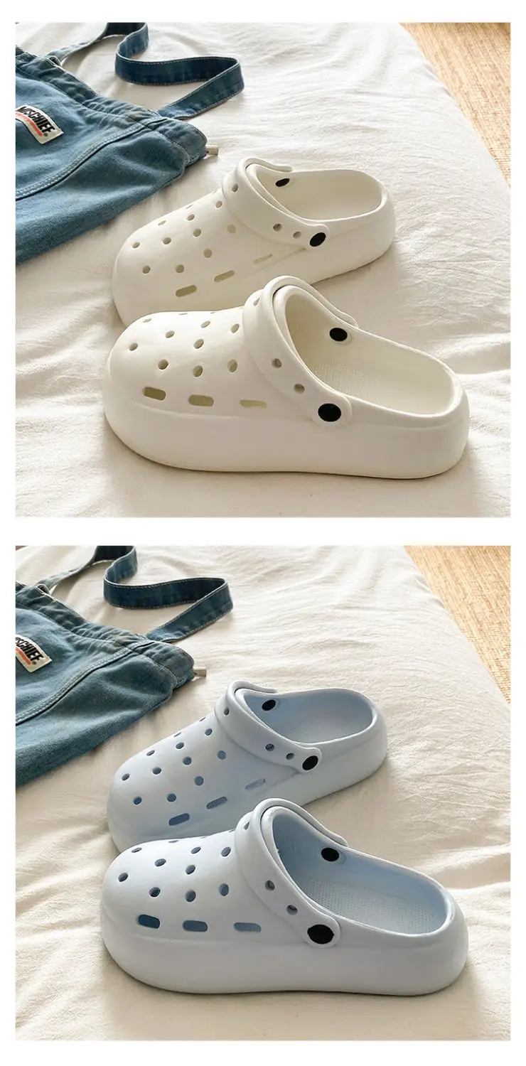 2026 New Model Solid Color Thickened Clogs for Women, Soft Closed-Toe Outdoor Slippers, Eva Home Sandals — feature 21