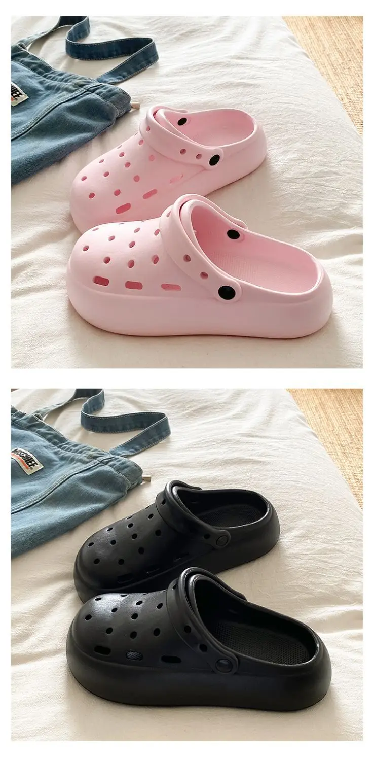 2026 New Model Solid Color Thickened Clogs for Women, Soft Closed-Toe Outdoor Slippers, Eva Home Sandals — feature 22
