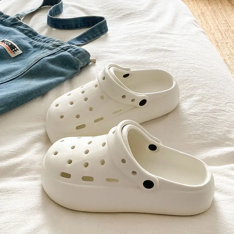 2026 New Model Solid Color Thickened Clogs for Women, Soft Closed-Toe Outdoor Slippers, Eva Home Sandals — feature 23