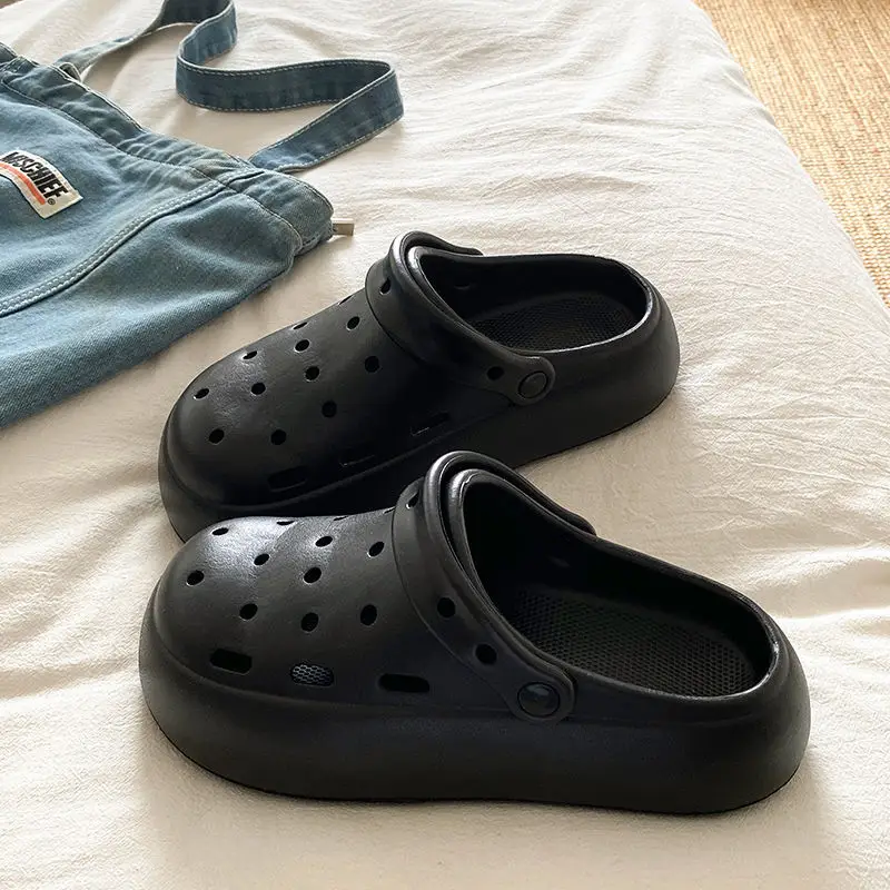2026 New Model Solid Color Thickened Clogs for Women, Soft Closed-Toe Outdoor Slippers, Eva Home Sandals — feature 26