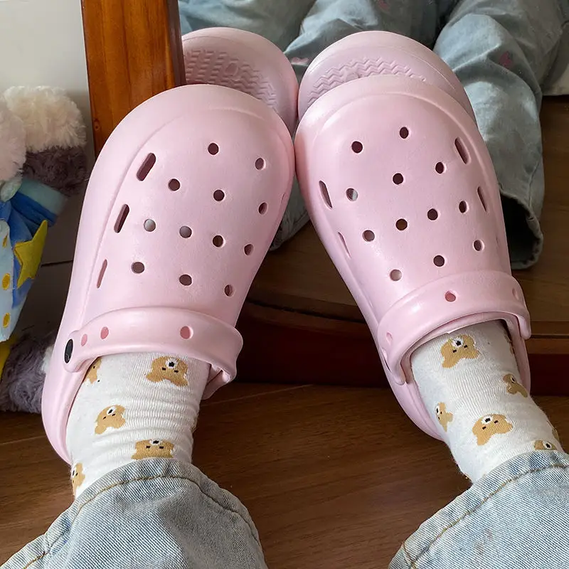 2026 New Model Solid Color Thickened Clogs for Women, Soft Closed-Toe Outdoor Slippers, Eva Home Sandals — feature 30