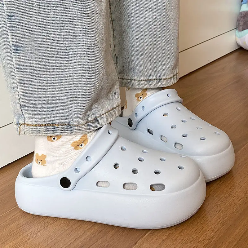 2026 New Model Solid Color Thickened Clogs for Women, Soft Closed-Toe Outdoor Slippers, Eva Home Sandals — feature 36