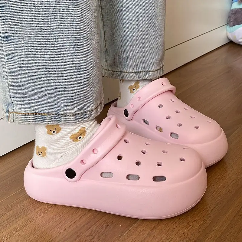 2026 New Model Solid Color Thickened Clogs for Women, Soft Closed-Toe Outdoor Slippers, Eva Home Sandals — feature 37