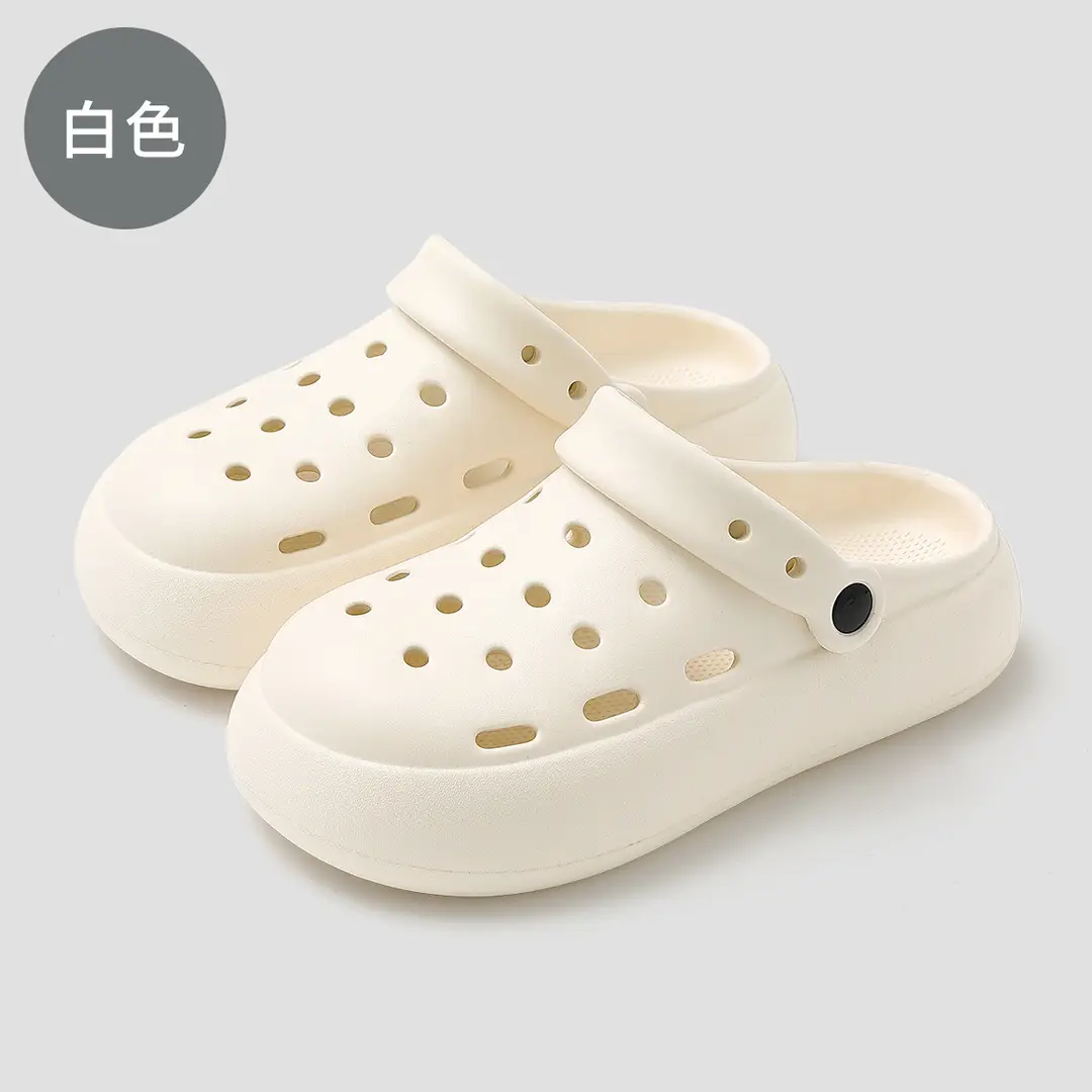 2026 New Model Solid Color Thickened Clogs for Women, Soft Closed-Toe Outdoor Slippers, Eva Home Sandals - Image 4