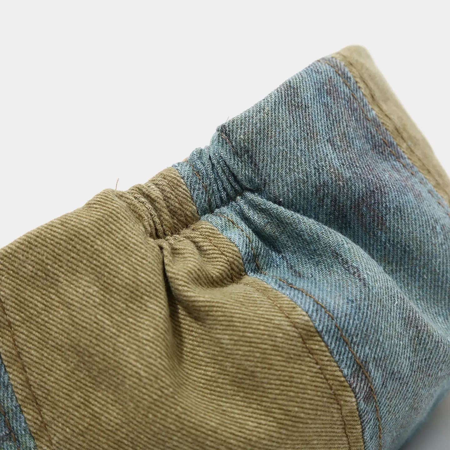 Men's Winter Peaked Cap Denim Patch Grey — feature 11