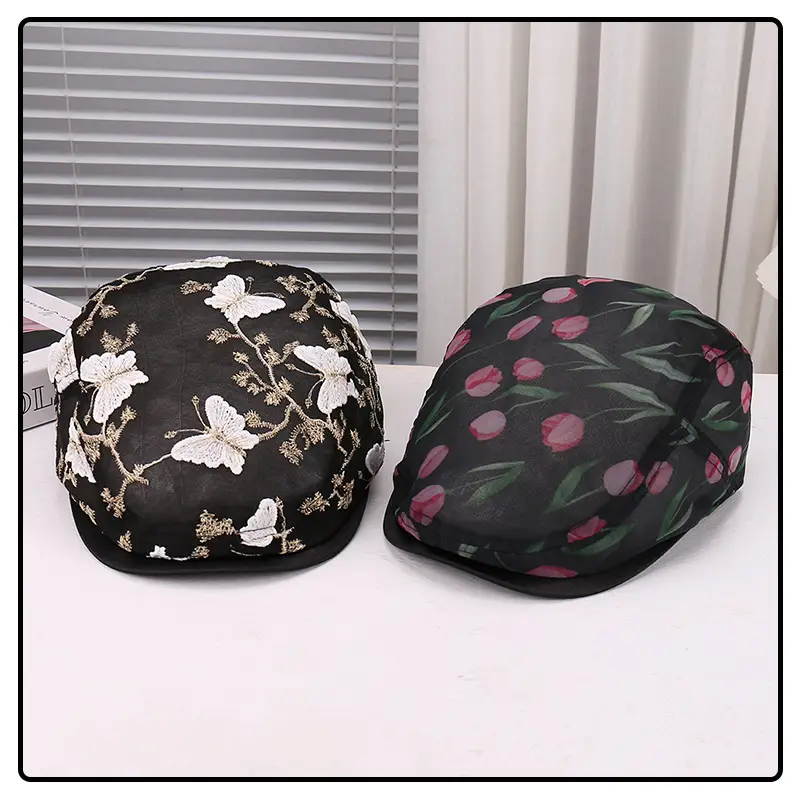 2025 New Butterfly Printed Mesh Cap Black White — feature 6