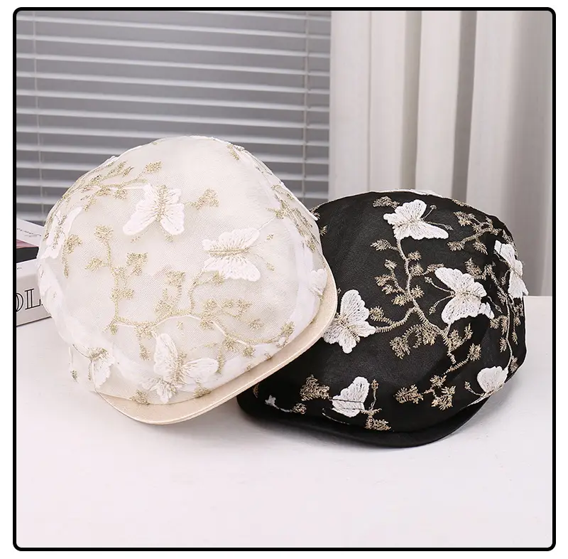 2025 New Butterfly Printed Mesh Cap Black White — feature 7