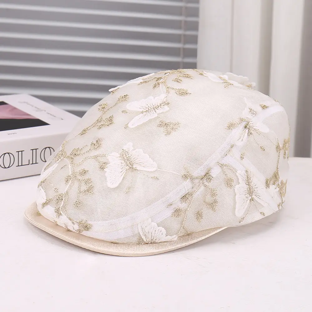 2025 New Butterfly Printed Mesh Cap Black White
