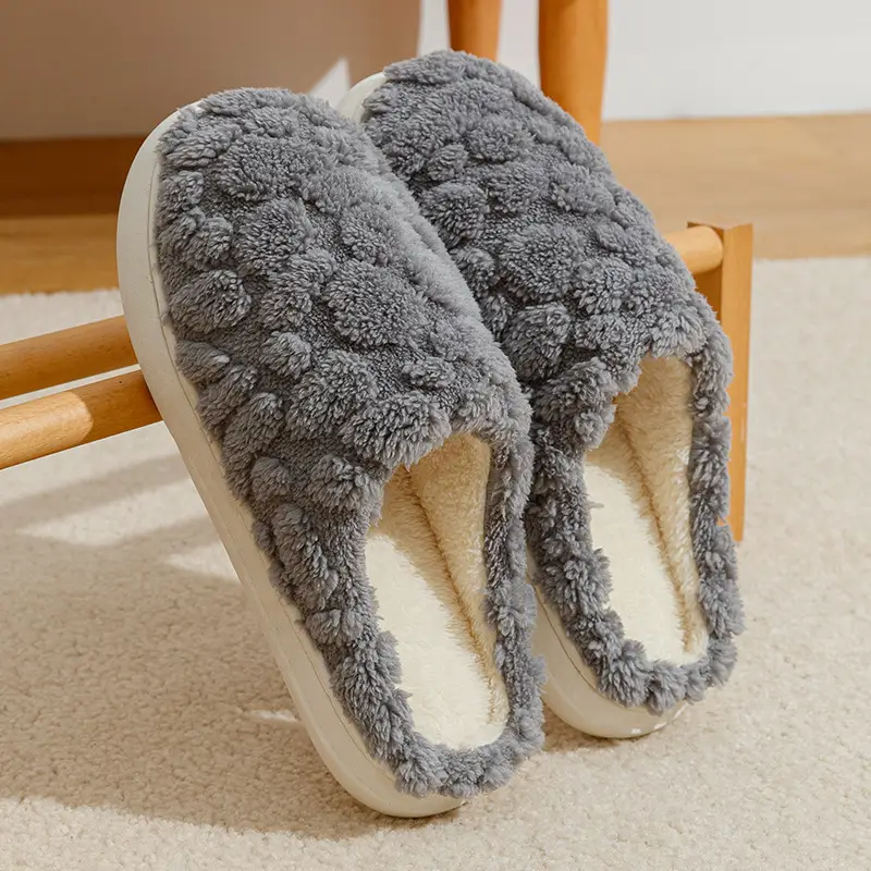 Plush Soft Cotton Slippers for Women, Autumn and Winter 2026 New Model, Non-Slip Indoor Home Maternity Warm Couple Cotton Slippers for Men, Winter