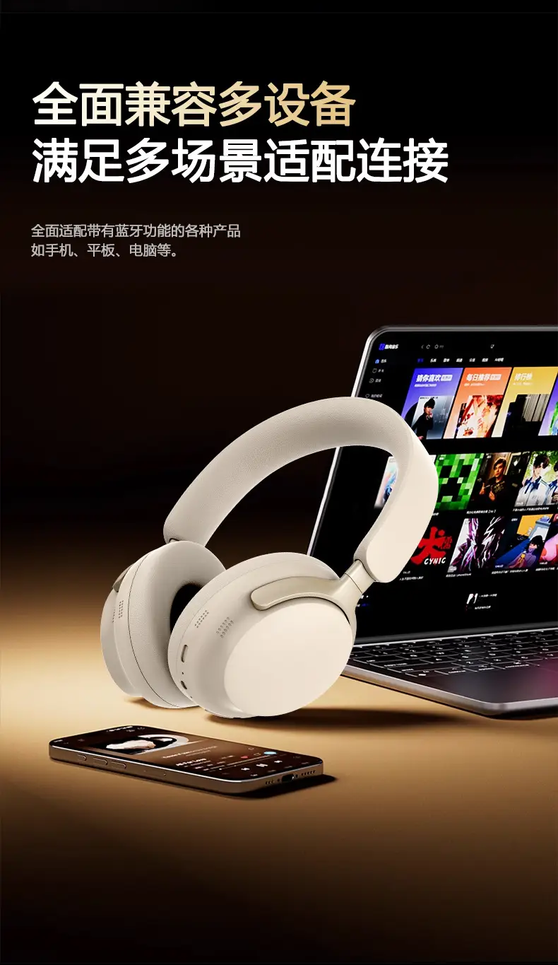Panoopa White Bluetooth Headset with 17 Speakers β feature 13