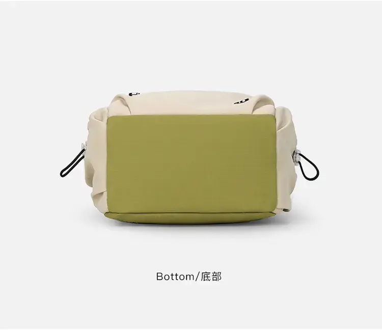 Multi-Layer Nylon Backpack for Women Green Beige — feature 21