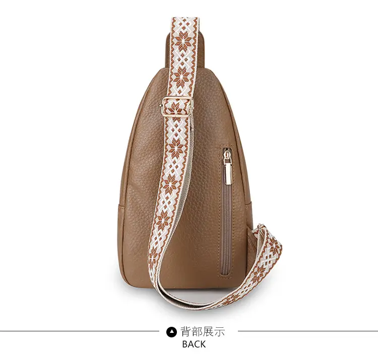 Black Multi-Layer Crossbody Bag with Gold Zippers — feature 27