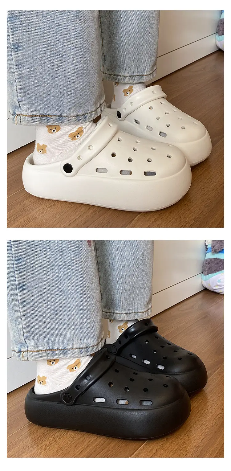 Summer Travel Simple Versatile Non-Slip Eva Soft Thick-Soled Outdoor Clogs Essential Height-Increasing Closed-Toe Mules for Women — feature 13