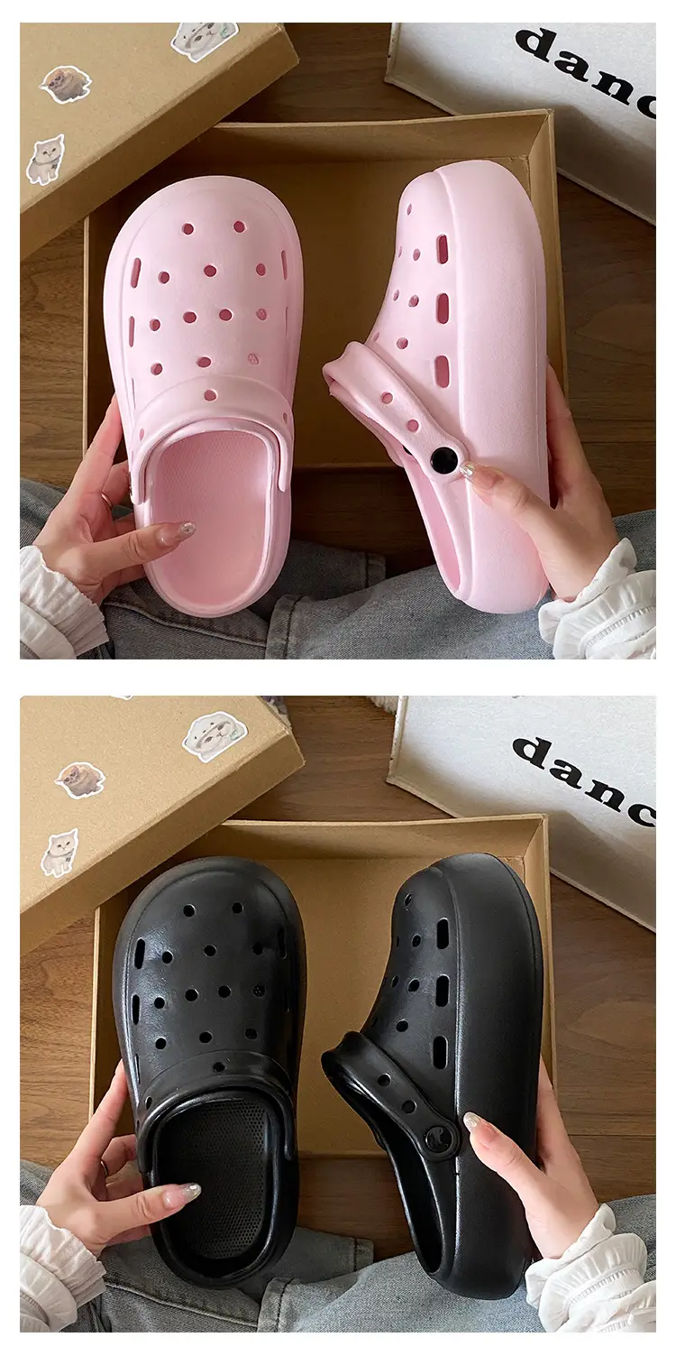 Summer Travel Simple Versatile Non-Slip Eva Soft Thick-Soled Outdoor Clogs Essential Height-Increasing Closed-Toe Mules for Women — feature 19