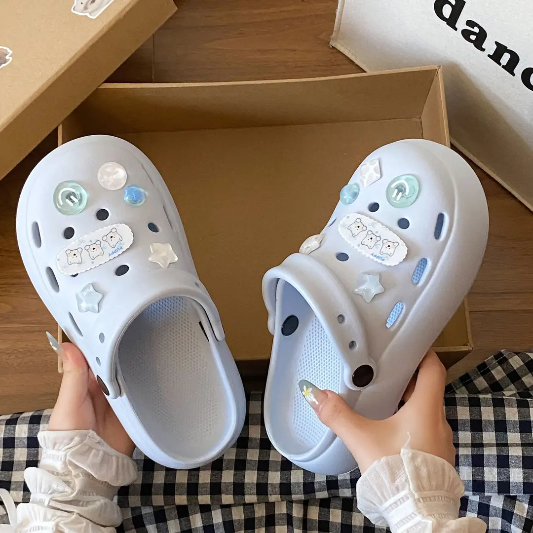 Summer Travel Simple Versatile Non-Slip Eva Soft Thick-Soled Outdoor Clogs Essential Height-Increasing Closed-Toe Mules for Women - Image 39