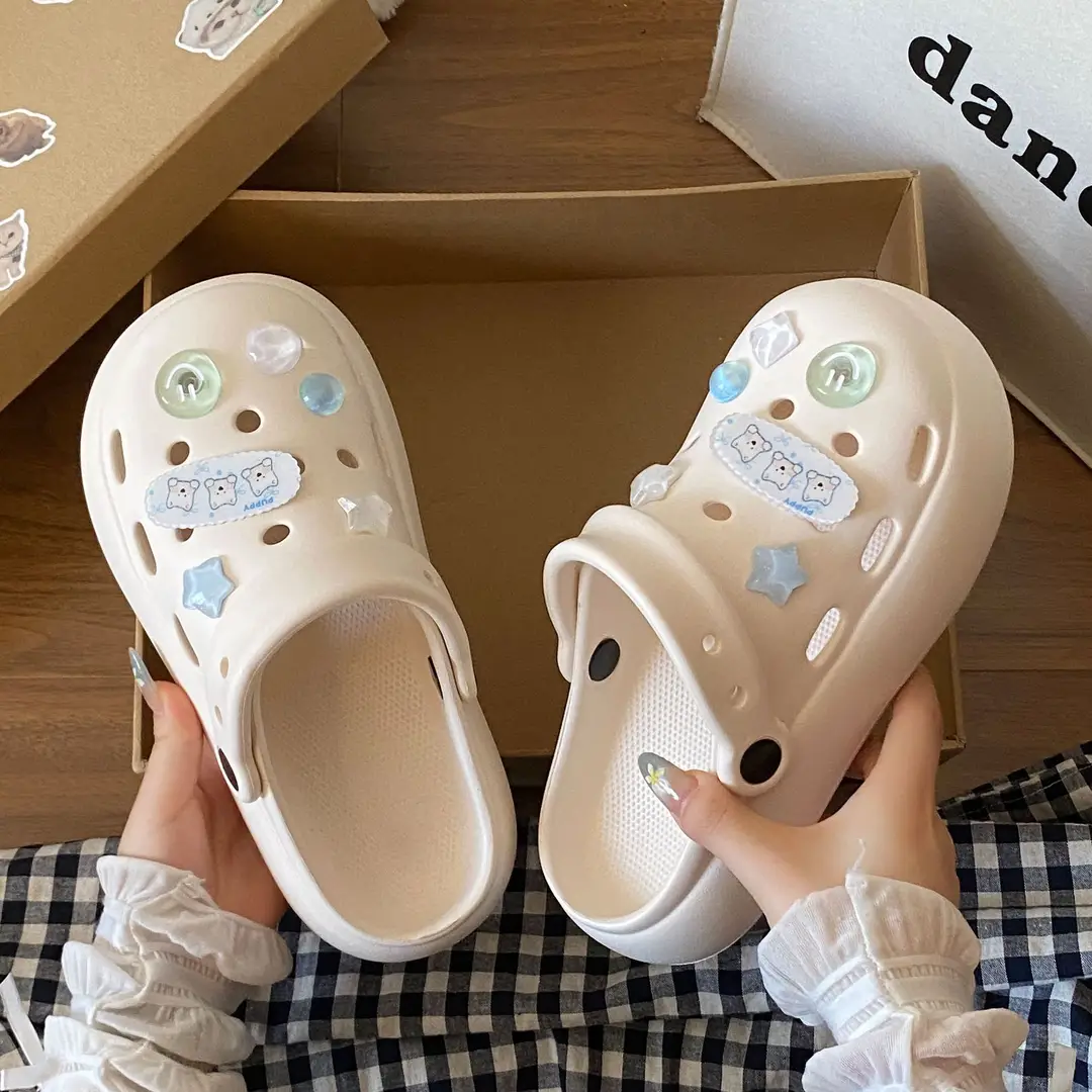 Summer Travel Simple Versatile Non-Slip Eva Soft Thick-Soled Outdoor Clogs Essential Height-Increasing Closed-Toe Mules for Women - Image 40