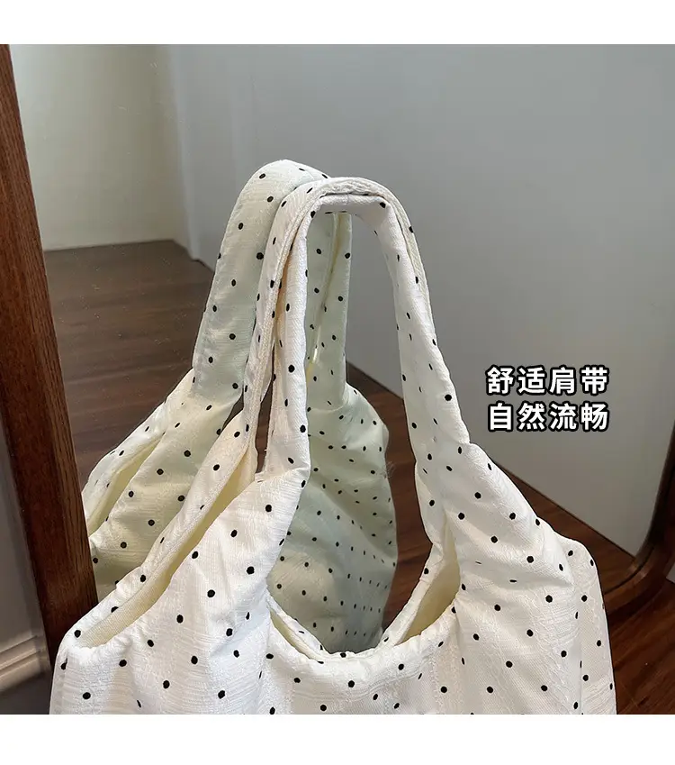 Women's Striped Canvas Shoulder Bag Large Capacity — feature 24