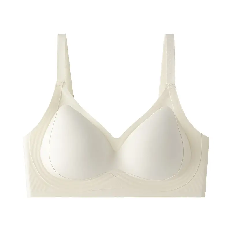 2025 Summer Hot Style Liquid Foundation Nude Seamless Underwear Women's Jelly Soft Support No Wires Super Soft Thin Bra