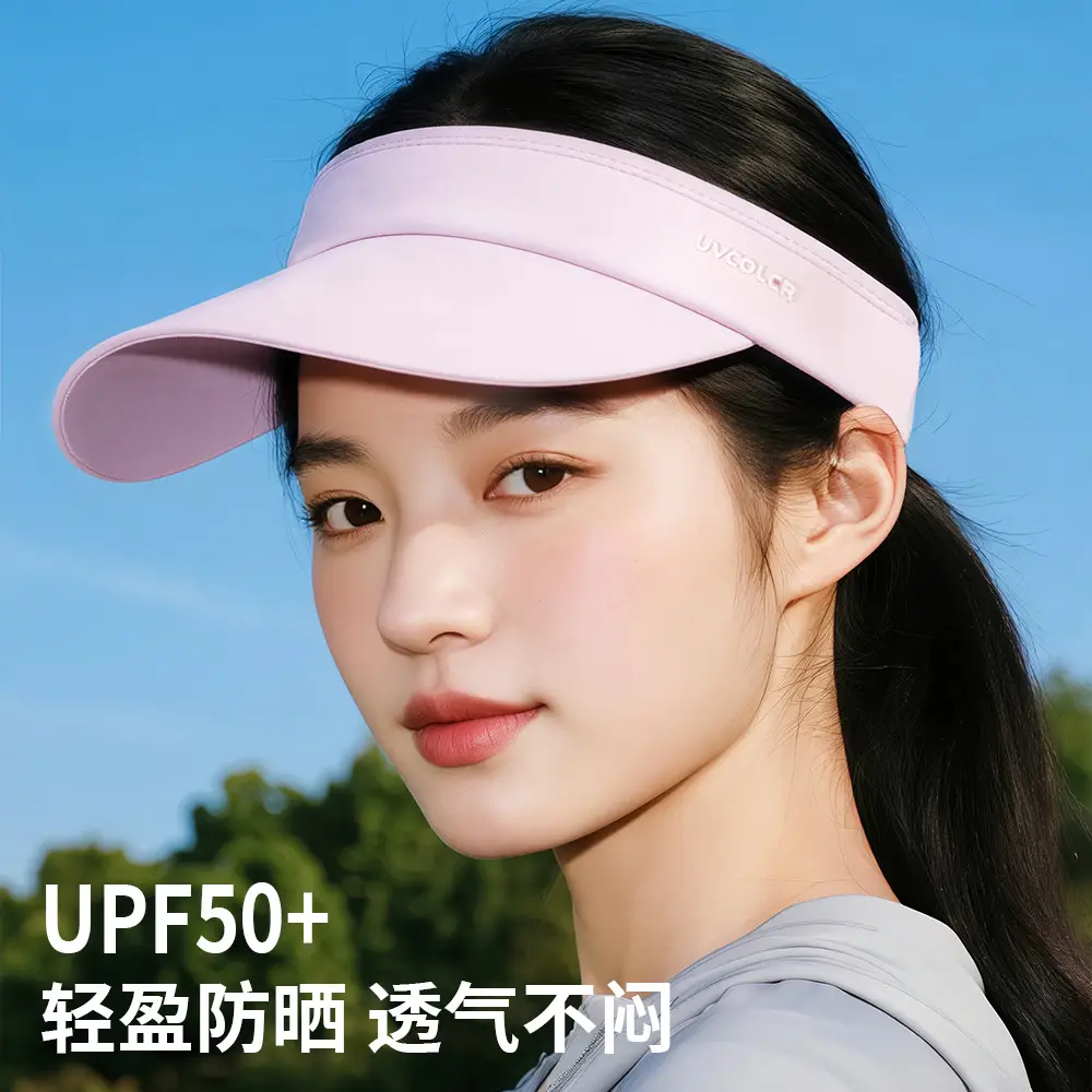 Men's Black UPF50+ Sun Visor with Anti-Uv Brim - Image 8