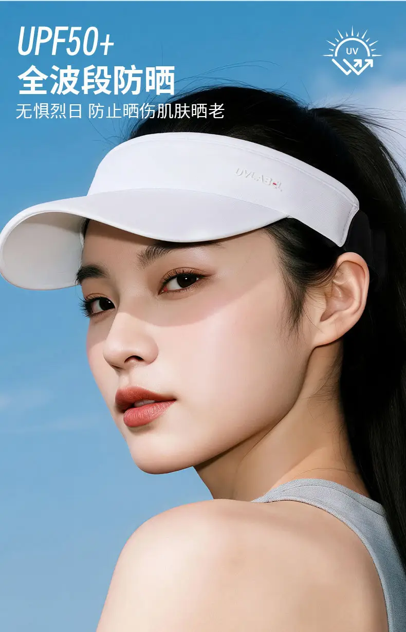 Men's Black UPF50+ Sun Visor with Anti-Uv Brim — feature 3