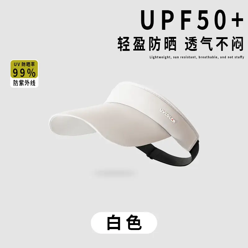 Men's Black UPF50+ Sun Visor with Anti-Uv Brim - Image 2