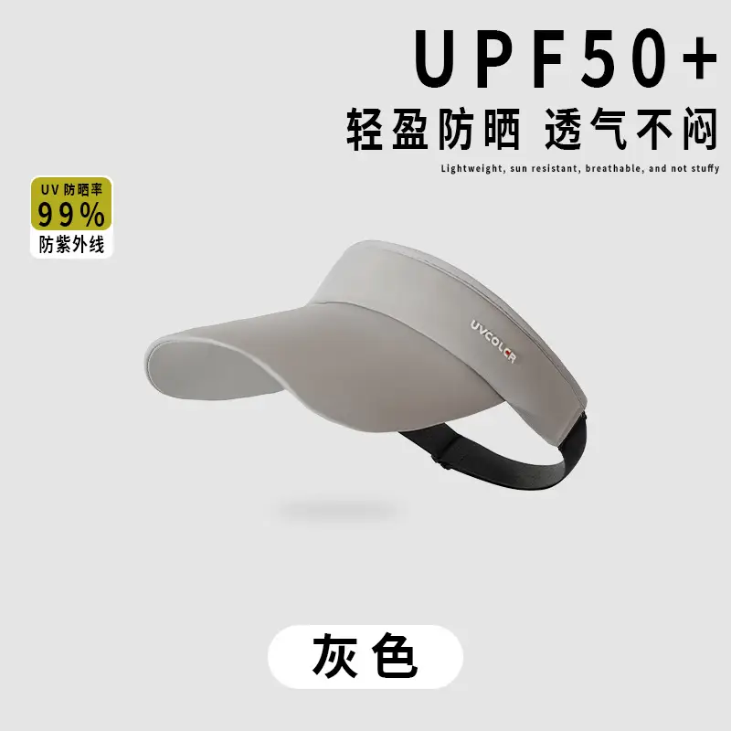 Men's Black UPF50+ Sun Visor with Anti-Uv Brim - Image 3