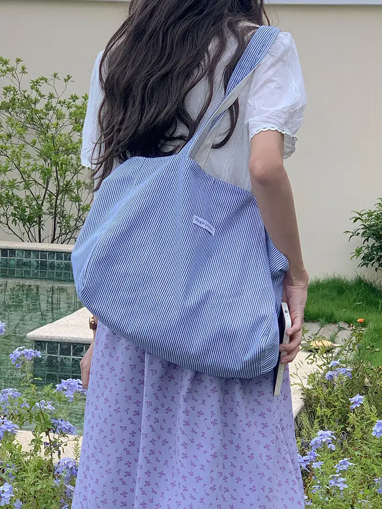 Double-Sided Embroidered Korean Style Tote Bag for Women - Image 6