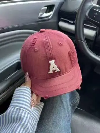 Women Distressed Soft Top Baseball Cap with Short Brim - Image 5