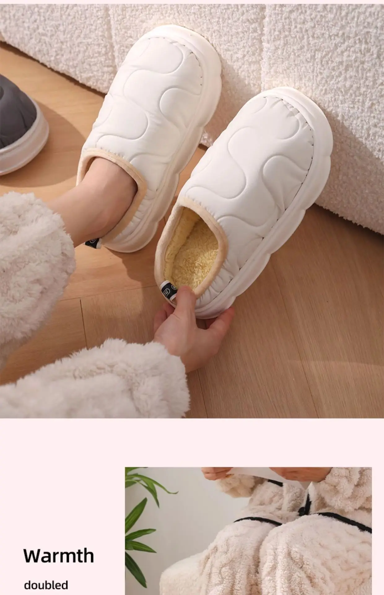Women Rainproof Cotton Slippers Winter Warm Purple — feature 22