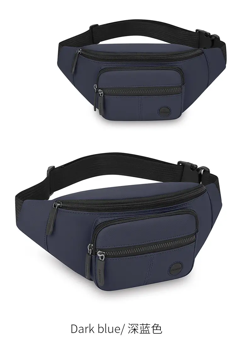Men's Green Waist Crossbody Bag with 4 Pockets — feature 10