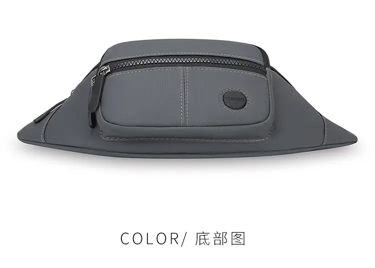 Men's Green Waist Crossbody Bag with 4 Pockets — feature 17