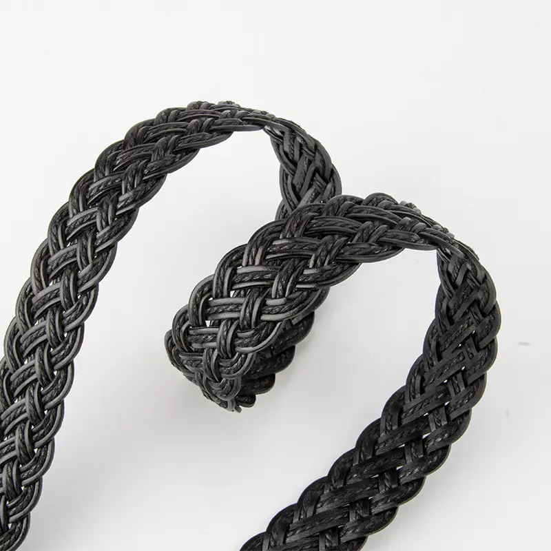 Brown Woven Pin Buckle Belt for Women