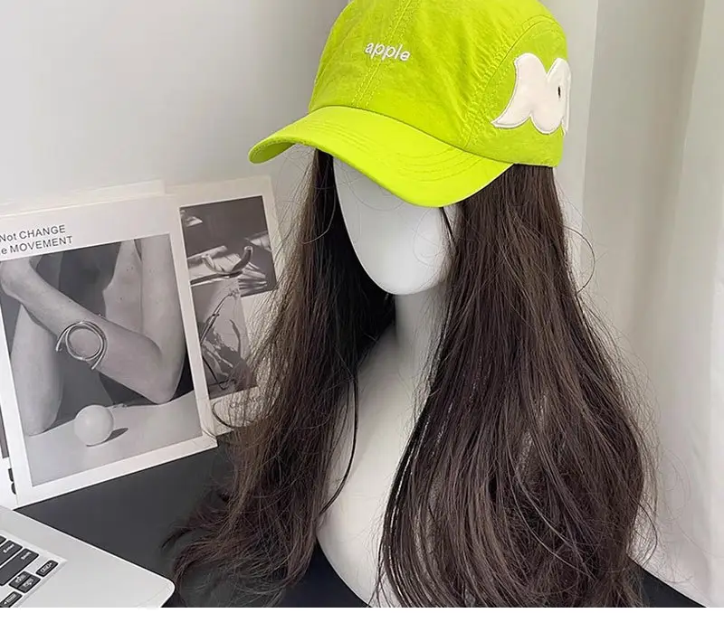 Red Apple Baseball Cap for Women with Wide Brim — feature 12