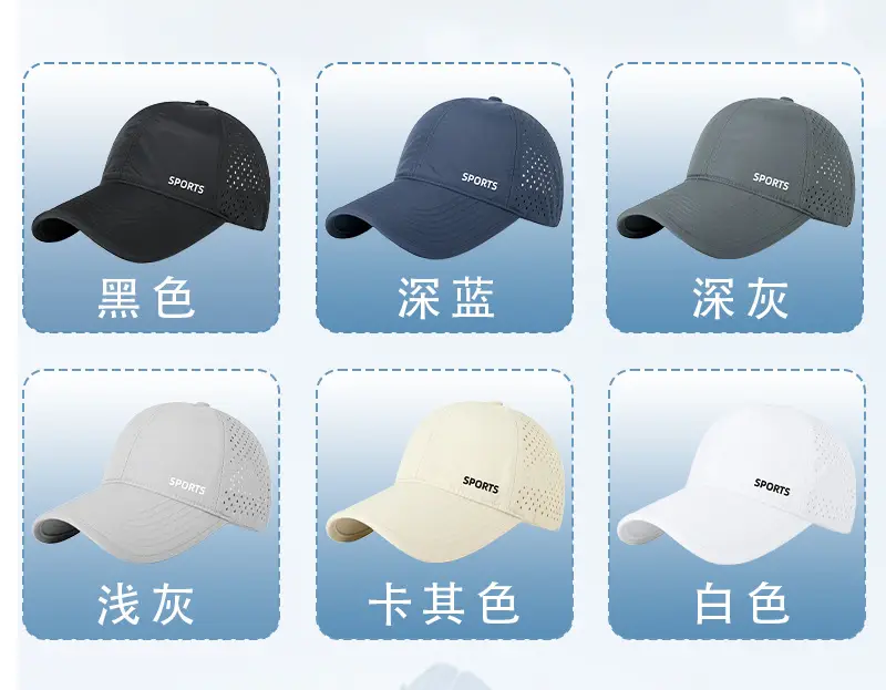 Men Sports Cap Grey Breathable UV Protective — feature 17
