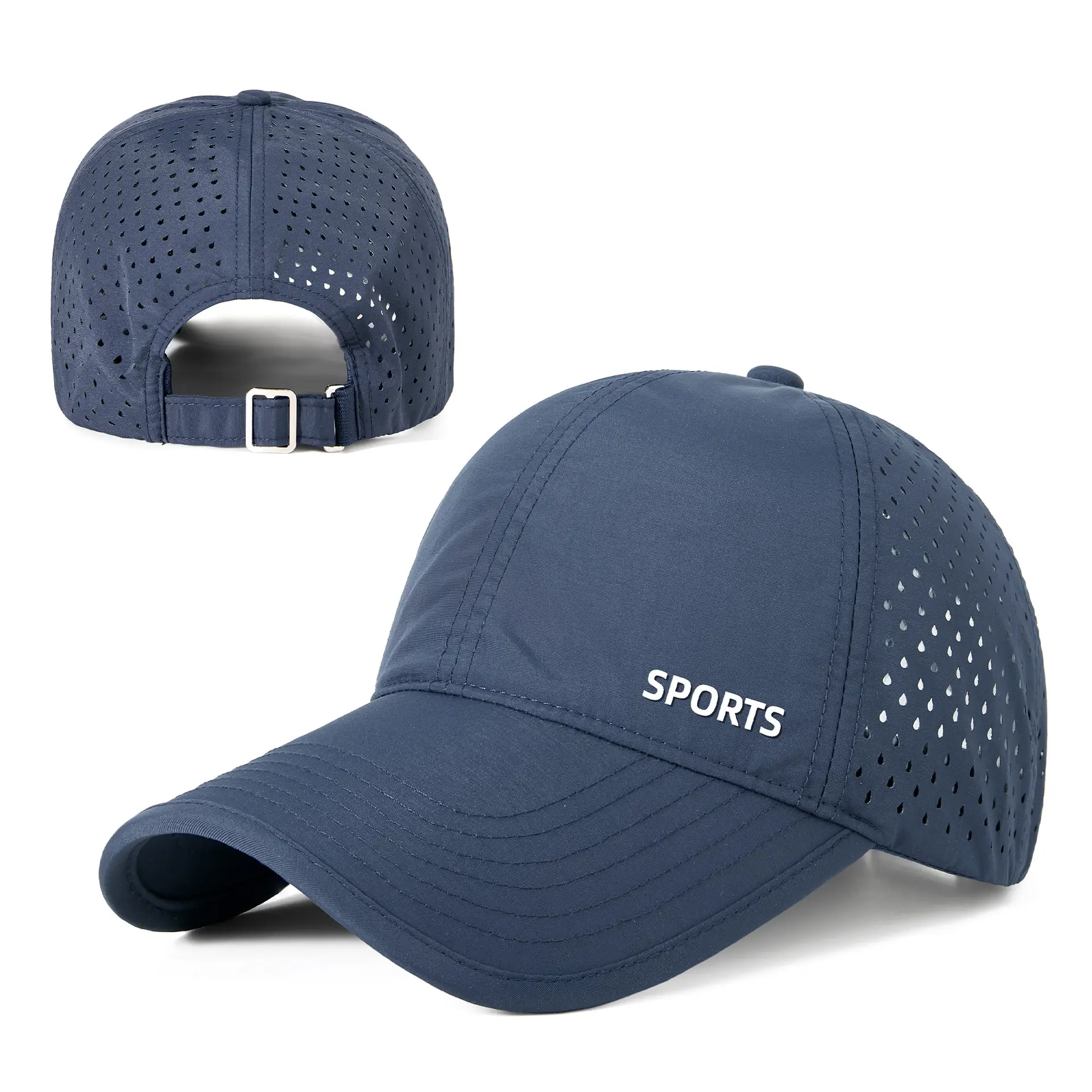 Men Sports Cap Grey Breathable UV Protective