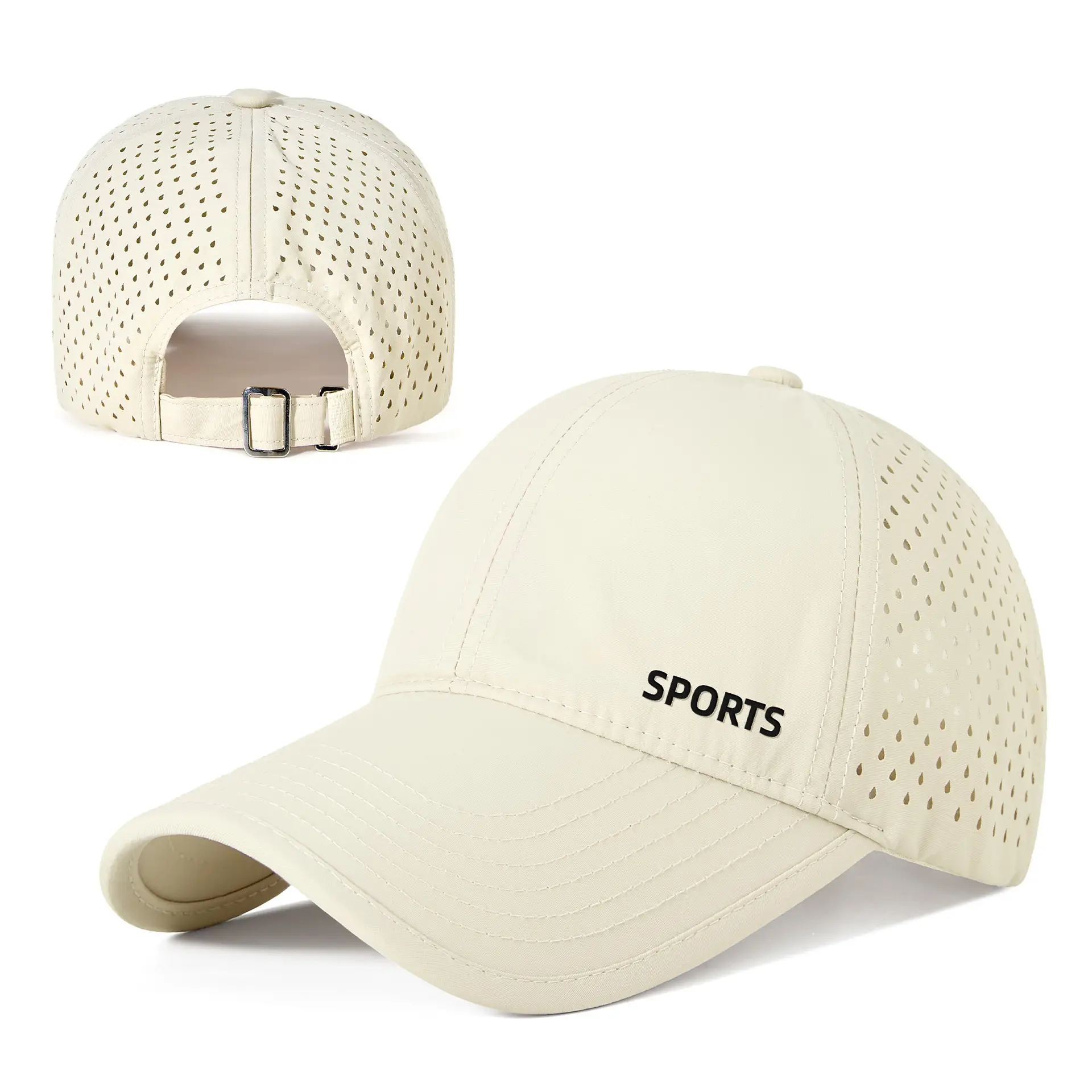 Men Sports Cap Grey Breathable UV Protective