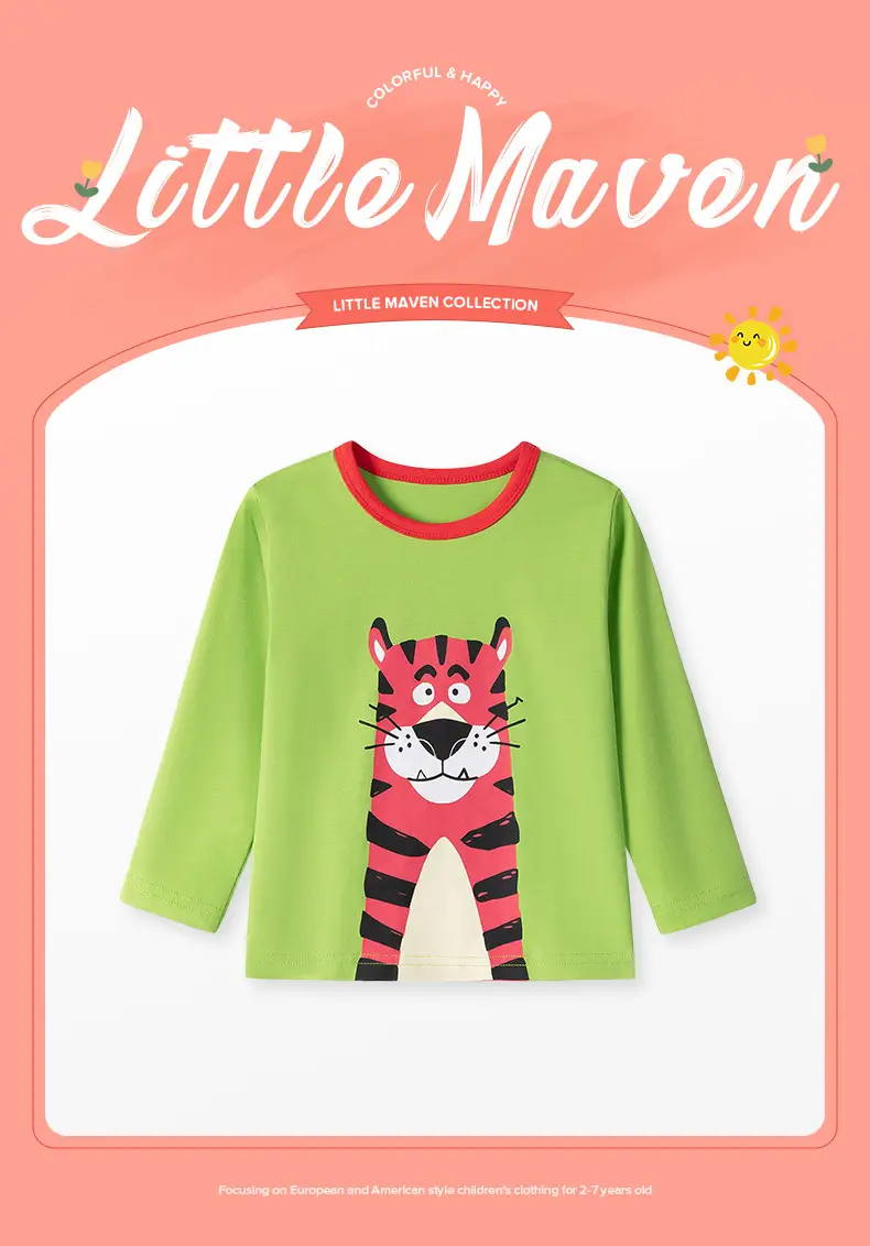 Little Maven Autum Cartoon T-Shirt for Boys — feature 3
