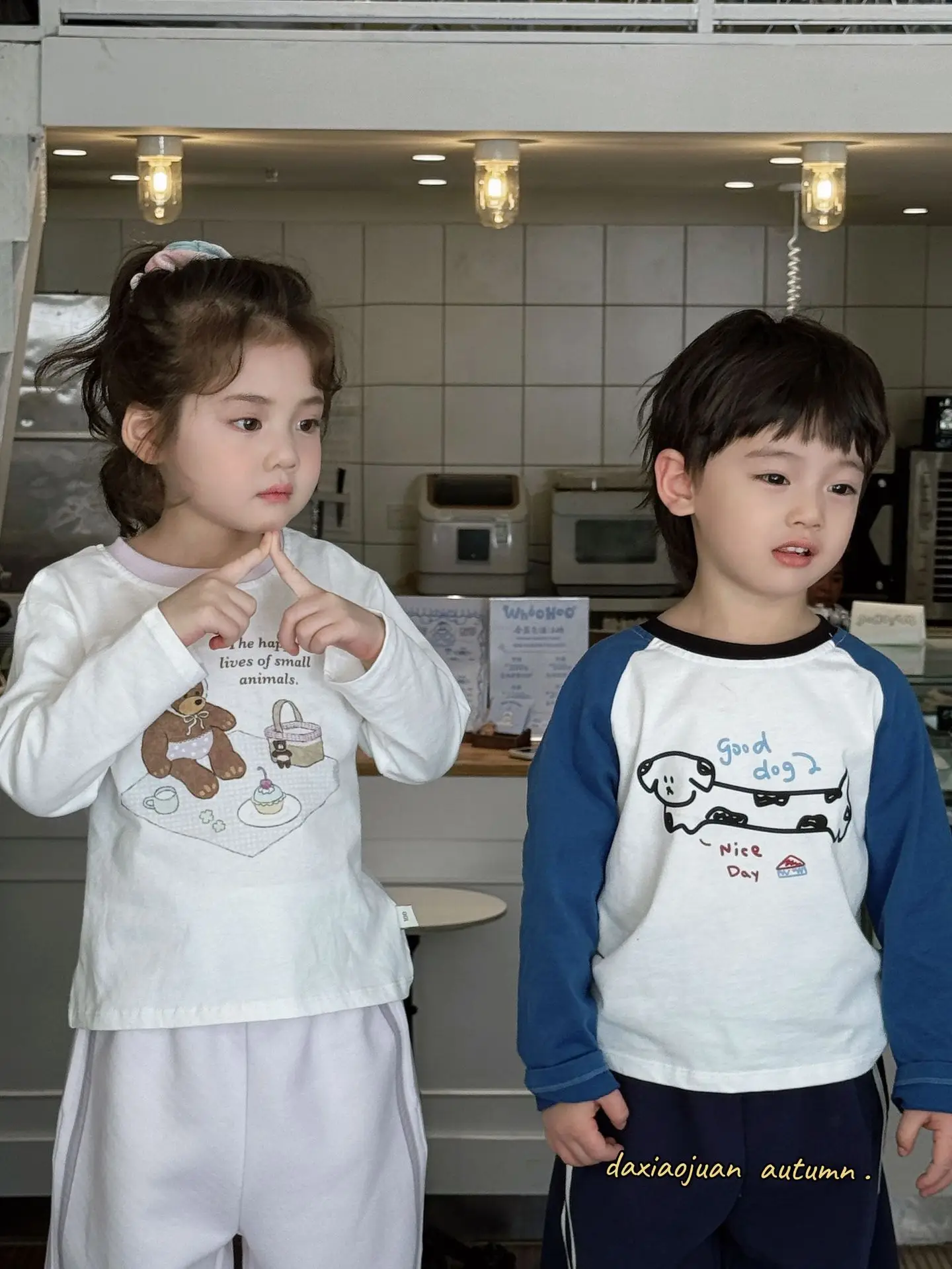 Girls Raglan Sleeve T-Shirt Spring Autumn Color Blocking - Image 17