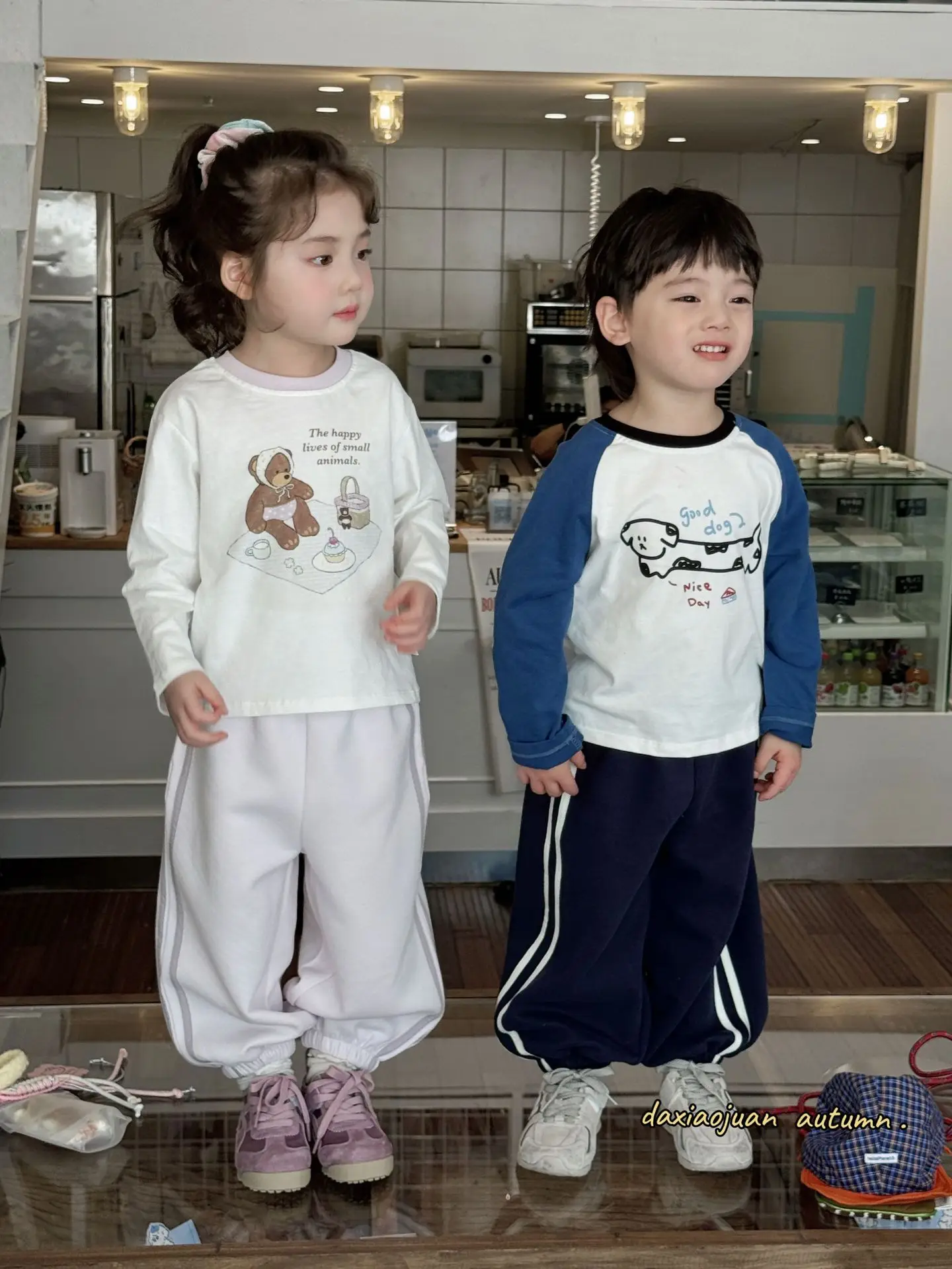 Girls Raglan Sleeve T-Shirt Spring Autumn Color Blocking — feature 16