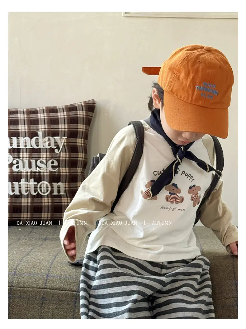 Girls Raglan Sleeve T-Shirt Spring Autumn Color Blocking — feature 20