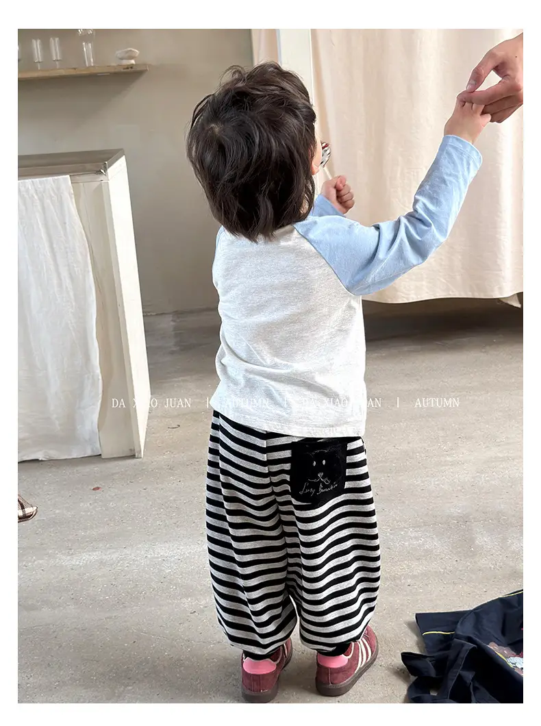 Girls Raglan Sleeve T-Shirt Spring Autumn Color Blocking — feature 39
