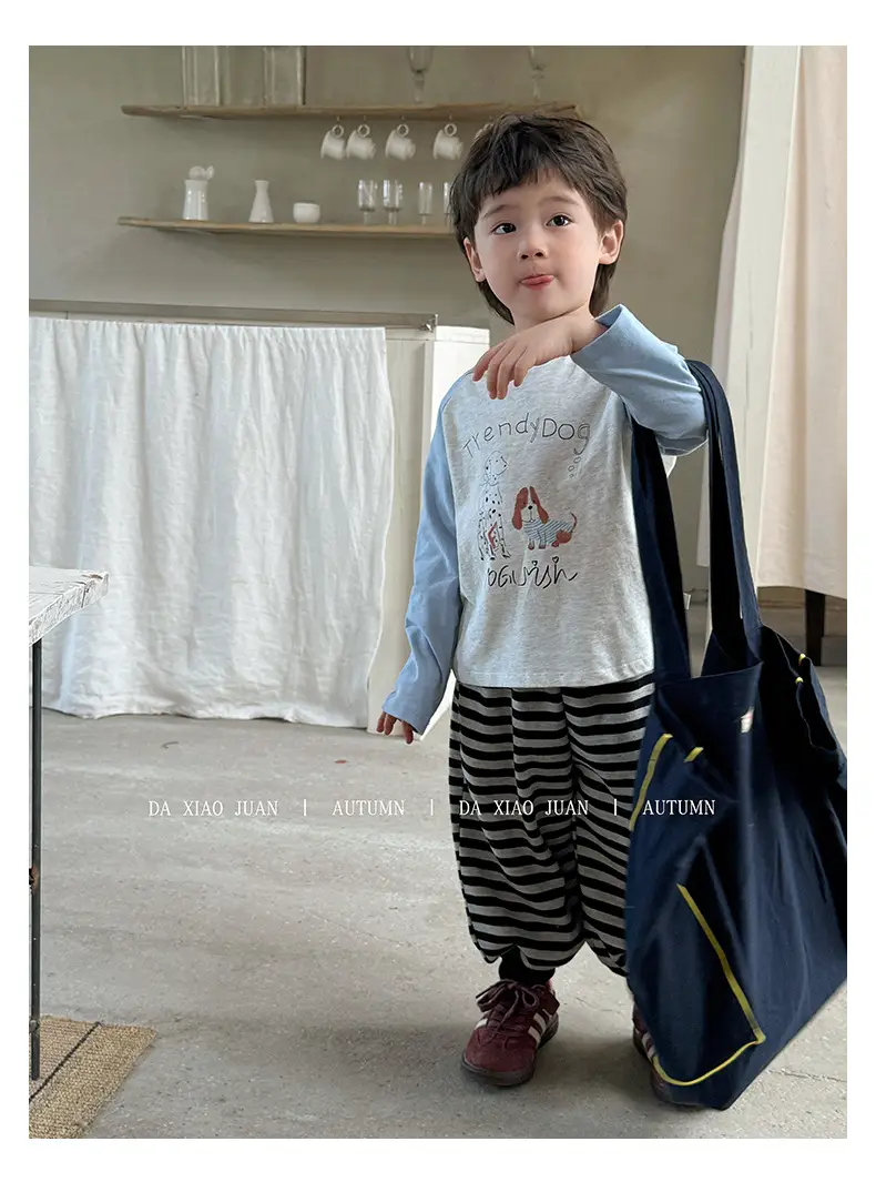 Girls Raglan Sleeve T-Shirt Spring Autumn Color Blocking — feature 40