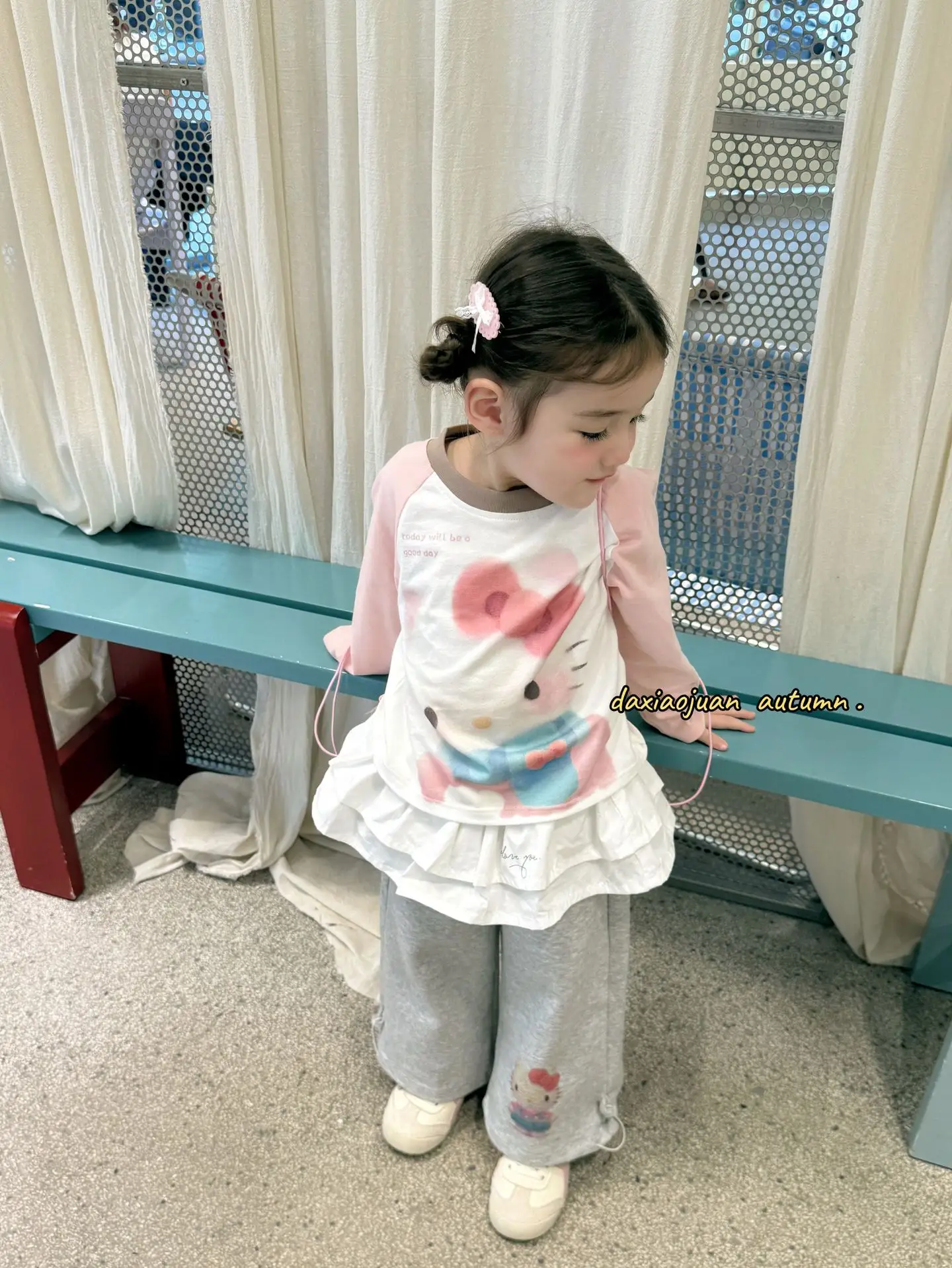 Girls Raglan Sleeve T-Shirt Spring Autumn Color Blocking — feature 8