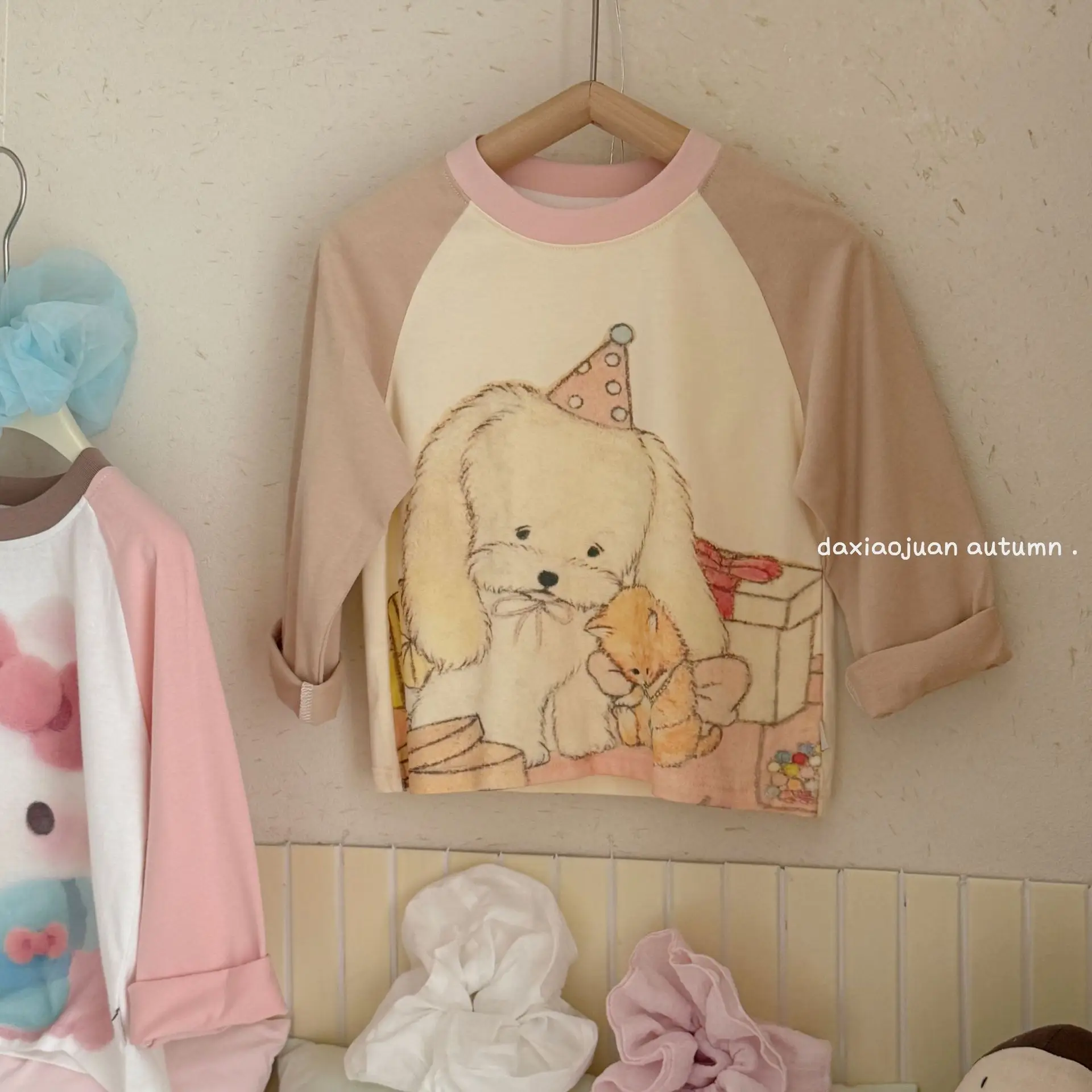 Girls Raglan Sleeve T-Shirt Spring Autumn Color Blocking - Image 10