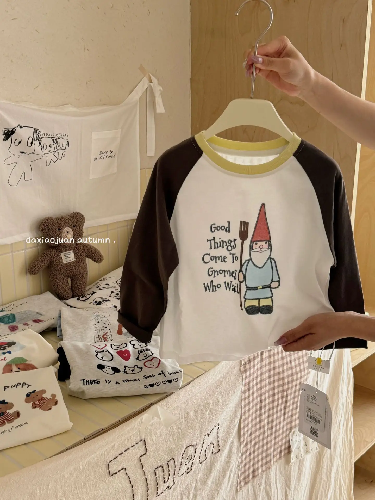 Girls Raglan Sleeve T-Shirt Spring Autumn Color Blocking - Image 7