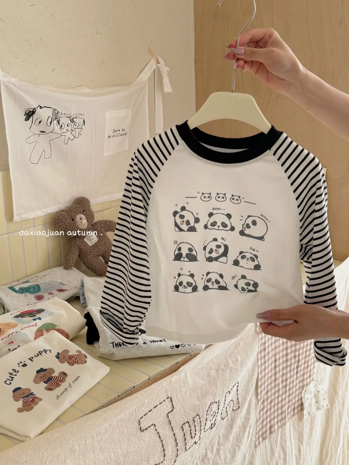 Girls Raglan Sleeve T-Shirt Spring Autumn Color Blocking - Image 9