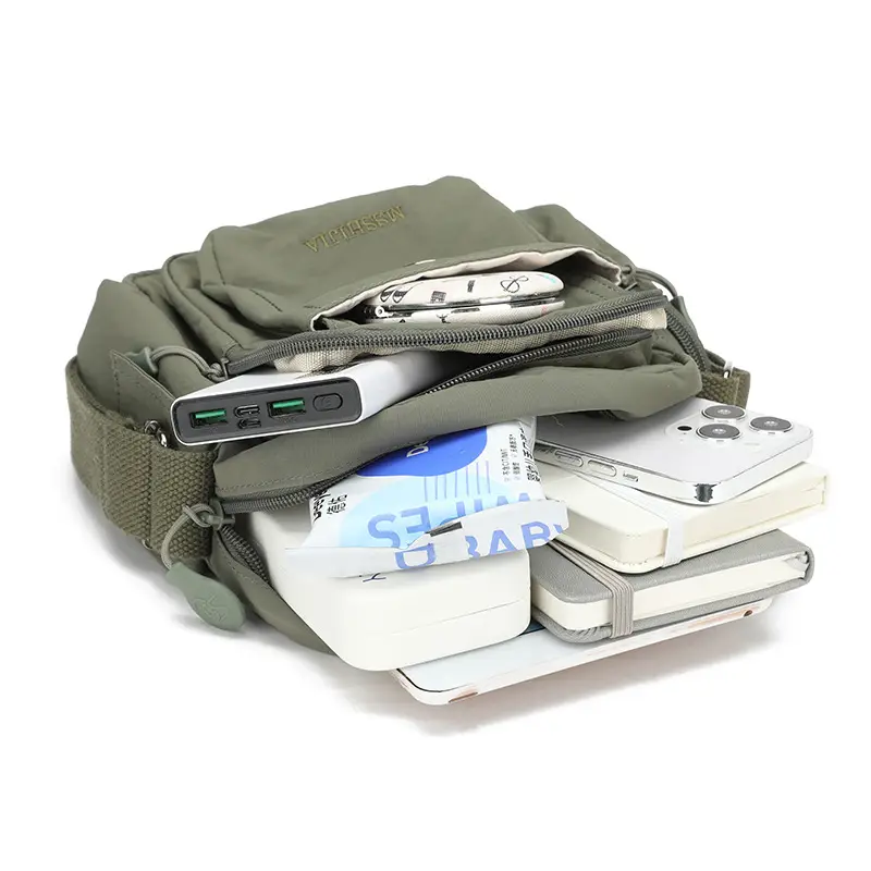 New Simple Solid Color Shoulder Bag Large Capacity Storage Outing Crossbody Bag - Image 8