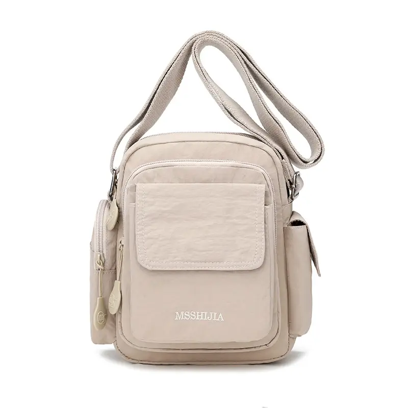 New Simple Solid Color Shoulder Bag Large Capacity Storage Outing Crossbody Bag - Image 3
