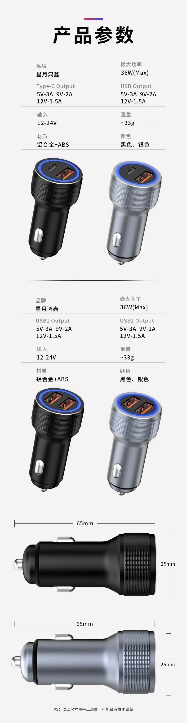 54W Car Charger for Huawei Phone Fast Charging — feature 5