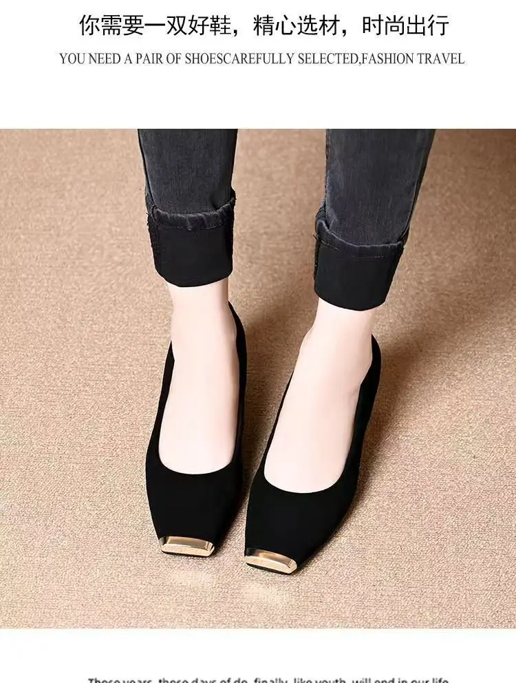 Women French Retro High Heels 2025 Square Toe Medium — feature 13
